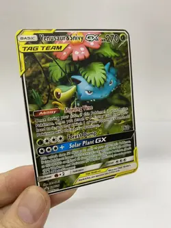 Venusaur&Snivy GX Gold Metal Pokemon Card-Collectible Display！Christmas PRETTY~ - Image 4