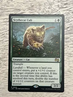 Scythecat Cub Foundations Jumpstart Creature Rare Green 24 Reg. Wizards MTG NM - Image 1