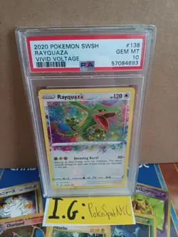 Pokemon 2020 Vivid Voltage Amazing Rare Rayquaza PSA 10 Gem Mint #138 - Image 3