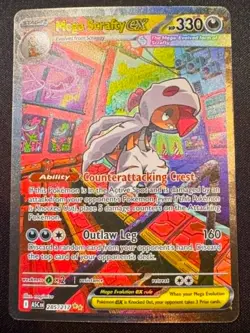 🌈 Mega Scrafty EX 285/217 Full Art Holo SIR Pokemon TCG English - NM - Image 1