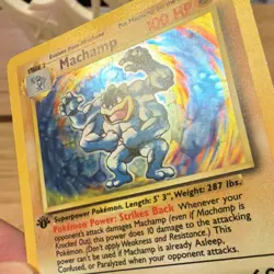 Wizards of the Coast Machamp 8/102 Deck Exclusives Holo Rare 100 HP 1999 - Image 5