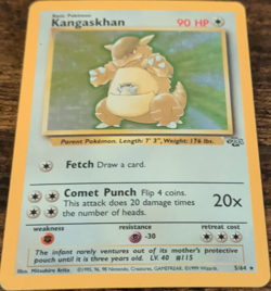 WOTC Kangaskhan 05/64 Jungle Holo Rare Unlimited 90 HP Pokemon TCG EN (1999) - Image 1