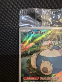 Pokemon TCG Snorlax Promo Card Scarlet Violet 151 SVP051 Holo Sealed - Image 3