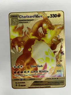 Charizard VMAX HP330 Gold Metal Pokemon Card-Collectible Gift Display！NICE！ - Image 5