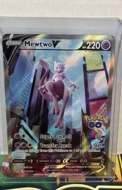Mewtwo V (Alternate Full Art) 072/078 Pokemon GO Holo - Image 1
