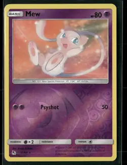 Mew 32/68 Rare Hidden Fates Pokemon Reverse Holo Near Mint - Image 1