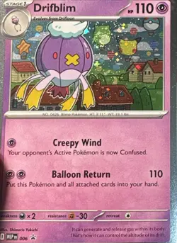 Drifblim - Cosmos Holo Swirl ME: Mega Evolution Promo 006 Pokemon Near Mint - Image 1