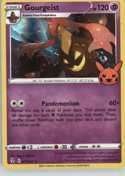 Gourgeist 077/203 Holo Promo Trick or Trade BOOster Pokemon Holo Near Mint - Image 1