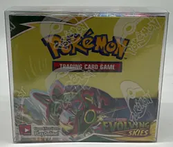 Pokemon TCG Sword & Shield Evolving Skies Booster Box SEALED w/Protector - Image 1