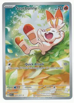 2026 POKEMON ASCENDED HEROES ILLUSTRATION RARE SCORBUNNY #225/217 MINT - Image 1