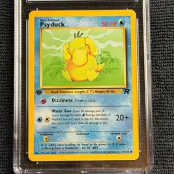 Pokemon Psyduck 65/82 1st Ed. CGC 9 Mint Blue Label TCG 2000 Team Rocket WotC - Image 4