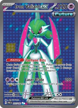POKEMON IRON VALIANT EX FULL ART 225/182 ULTRA RARE PARADOX RIFT NM CONDITION - Image 1