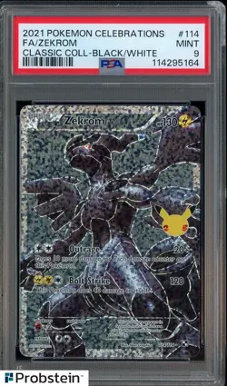 2021 POKEMON CELEBRATIONS CLASSIC COLLECTION #114 FA/ZEKROM BLACK/WHITE PSA 9 - Image 1