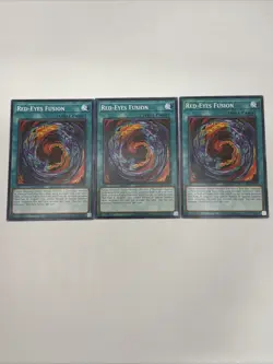 YUGIOH: 3x Red-Eyes Fusion LDK2-ENJ24 Playset NEW NM Legendary Decks II - Image 1