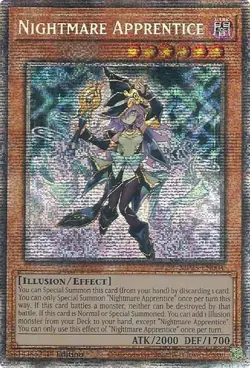 YUGIOH: 1x Nightmare Apprentice MP25-EN004 Starlight Rare 2025 Mega-Pack - Image 1