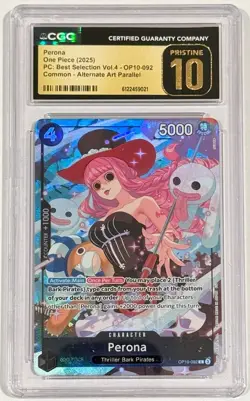 2025 One Piece Perona OP10-092 Alternate Art CGC 10 Pristine Best Selection - Image 1