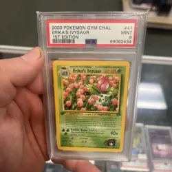 2000 Pokemon Gym Challenge 1st Edition Erika's Ivysaur #41 PSA 9 MINT - Image 1