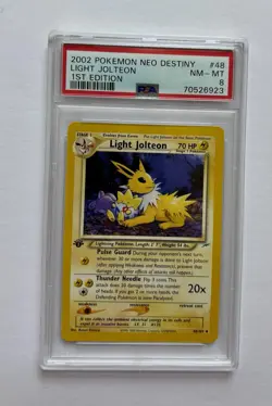 2002 POKEMON NEO DESTINY 1ST EDITION #48 LIGHT JOLTEON PSA 8 NM-MT - Image 1