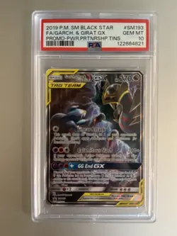 PSA 10 GARCHOMP & GIRATINA GX SM193 BLACK STAR PROMO SUN & MOON TAG TEAM POKEMON - Image 1
