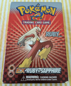 POKEMON TCG EX RUBY &SAPPHIRE THEME DECK BOX +INSERT &PROTECTOR! E-SERIES CCG - Image 2