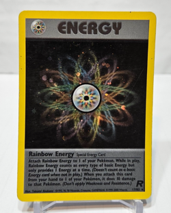 Rainbow Energy 17/82 Holo Rare Unlimited Team Rocket Pokemon 7624 - Image 1