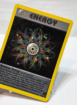 Rainbow Energy 17/82 Holo Rare Unlimited Team Rocket Pokemon 7624 - Image 3