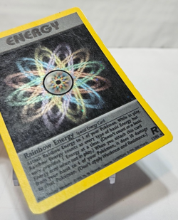 Rainbow Energy 17/82 Holo Rare Unlimited Team Rocket Pokemon 7624 - Image 5