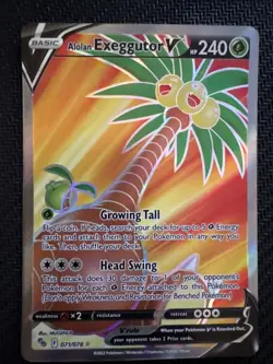 Pokemon TCG Alolan Exeggutor V (Full Art) Pokemon GO 071/078 Holo Ultra Rare NM - Image 1