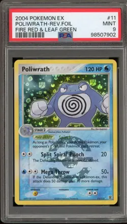 Pokemon Poliwrath EX Fire Red & Leaf Green Reverse Holo Rare #11 PSA 9 Mint - Image 1