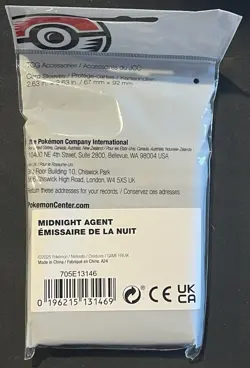 New Sealed Greninja Midnight Agent 65 Ct Pokemon Center Official Sleeves - Image 2