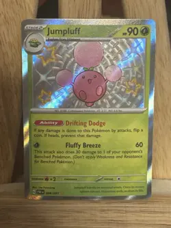 Jumpluff 098/091 Pokemon TCG Shiny Rare Paldean Fates Pokemon Near Mint NM - Image 1