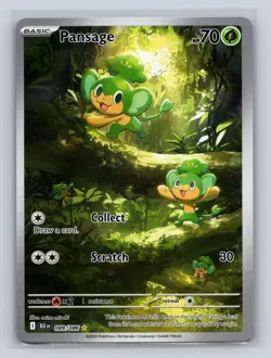 Pansage 089/086 Holo Illustration Rare Black Bolt Pokemon NM - Image 1