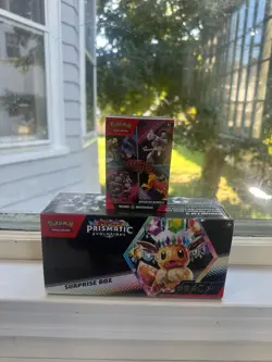 Pokemon Prismatic Evolutions Surprise Box New Sealed & Destined Rivals Booster - Image 1