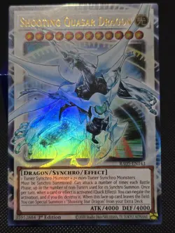 Shooting Quasar Dragon Overframe Art Ultra Rare 1st Ed Yugioh NM RA05-EN143 - Image 1