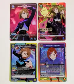 Union Arena Jujutsu Kaisen Nobara Kugisaki 4-Card Lot – SR Promo Winner Bundle - Image 1