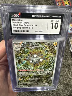GEM MINT 10 CGC Magneton 159 Holo Surging Sparks ETB Promo Pokemon TCG - Image 1