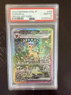 PSA 10 Leafeon ex SAR 200/187 Terastal Festival sv8a 2024 Pokemon Card Japanese - Image 1