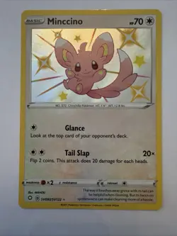 Minccino SV093/SV122 Shining Fates Shiny Vault Rare Shiny Holo Pokemon Card LP - Image 1