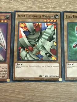 Yugioh Valkyrion the Magna Warrior Set 4 Card YGLD Magnet Alpha Beta Gamma LP - Image 3