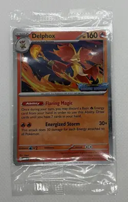 Pokemon Chaos Rising Delphox 013/086 Stamped Promo Card Best Buy Sealed - Image 1