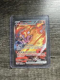 Pokemon TCG Team Rockets Moltres EX Holo Card 229/182 Sir Destined Rivals - Image 1