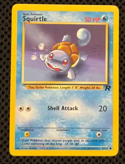 Pokemon TCG Squirtle Team Rocket 68/82 Vintage Card! - Image 1