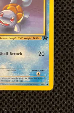 Pokemon TCG Squirtle Team Rocket 68/82 Vintage Card! - Image 4