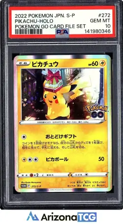 Pokemon 2022 Pikachu 272/S-P Pokemon GO Card File Set Japanese GEM MINT PSA 10 - Image 1