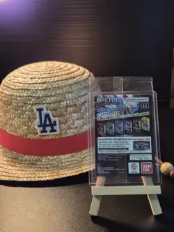 Dodgers Luffy One Piece Promo Card and Straw Hat Fast Shipping - Image 2