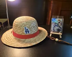 Dodgers Luffy One Piece Promo Card and Straw Hat Fast Shipping - Image 4