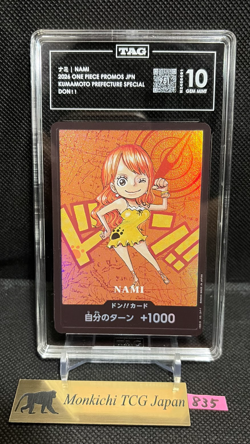 TAG GEM MINT 10 Nami Don!! ONE PIECE Premium Card Collection Kumamoto Special - Image 1