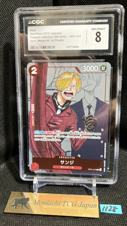 CGC NM/MINT 8 Sanji OP01-013 One Piece Premium Card Collection 25th Edition - Image 1