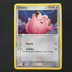 INVERTED UPSIDE ERROR Clefairy 53/115 Unseen Forces Reverse Holo Pokemon Card - Image 4