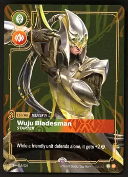 Master Yi - Wuju Blademaster Riftbound Metal Tournament Prize Wall Card OGS - Image 1